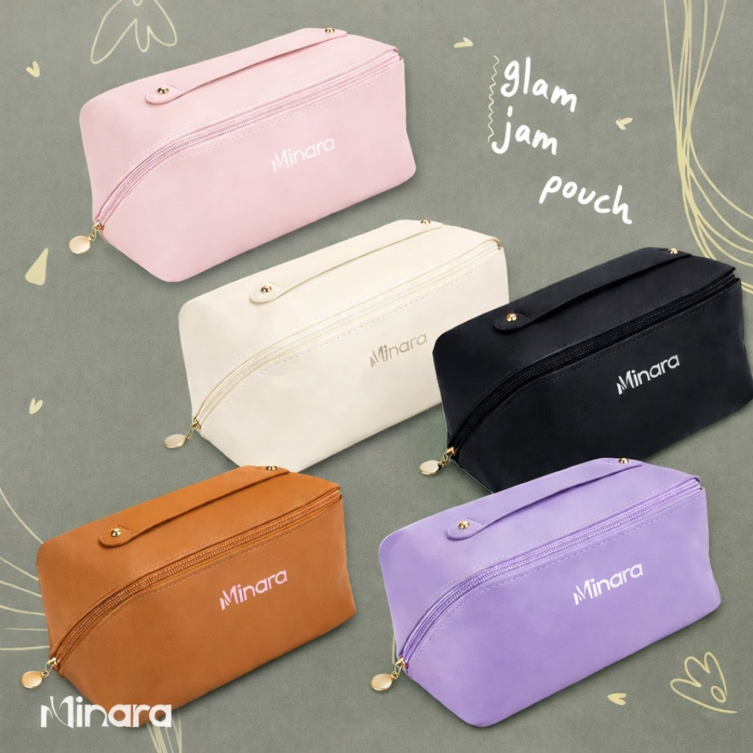 MINARA Travel Size Vanity Makeup Pouch - Pink