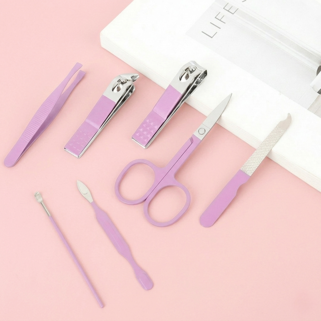 MINARA 7in1 Manicure-Pedicure Grooming Kit - Purple