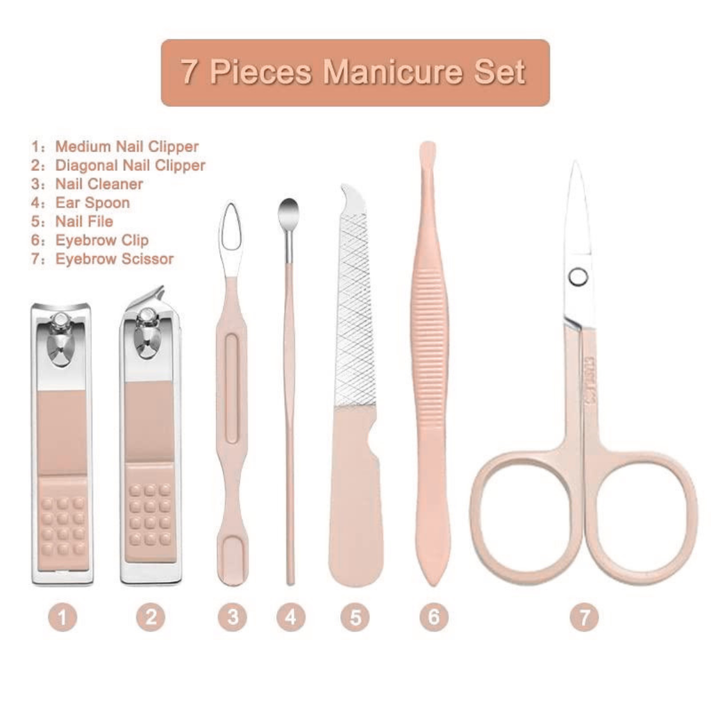 MINARA 7in1 Manicure-Pedicure Grooming Kit - Pink