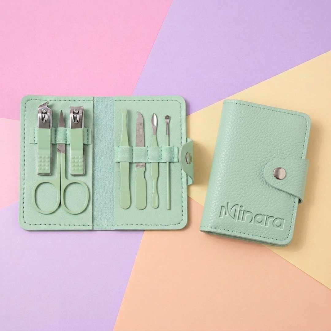 MINARA 7in1 Manicure-Pedicure Grooming Kit - Green