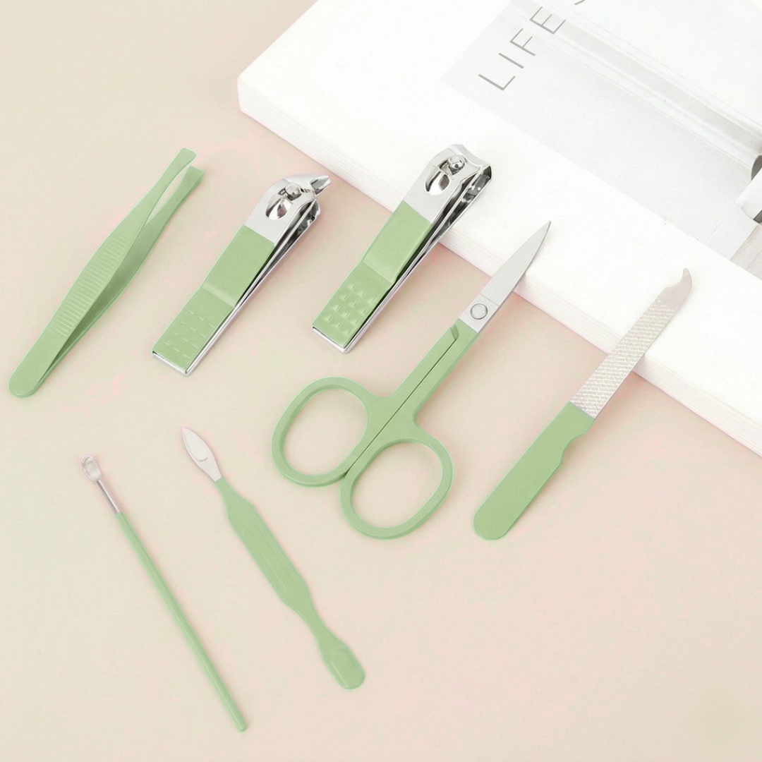 MINARA 7in1 Manicure-Pedicure Grooming Kit - Green