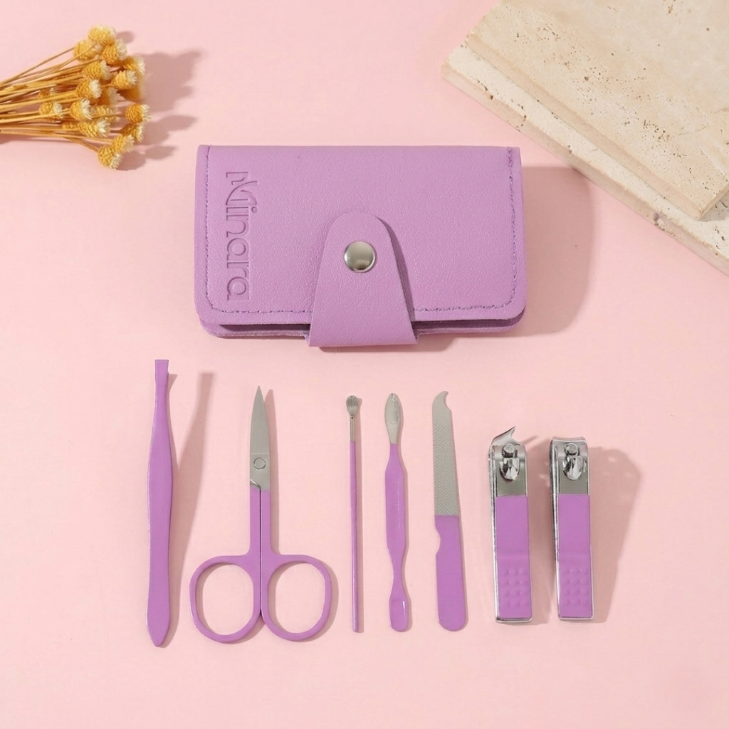 MINARA 7in1 Manicure-Pedicure Grooming Kit - Purple