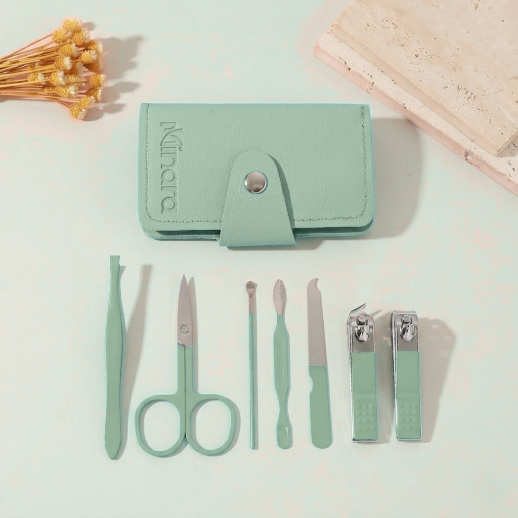 MINARA 7in1 Manicure-Pedicure Grooming Kit - Green