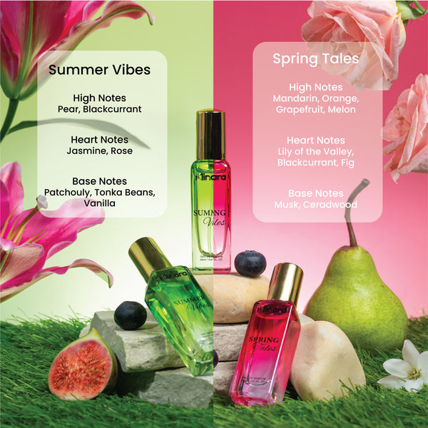 MINARA Luxury Woman Eau De MINARA Parfum Gift Set 4x20 ml for Women - Fragrance for Every Season