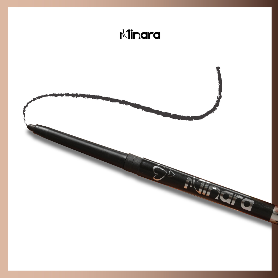 MINARA Kajal - Richly Pigmented | Sweat Proof | Lasts Up To 16HRS (Black)