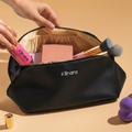MINARA Travel Size Vanity Makeup Pouch - Black
