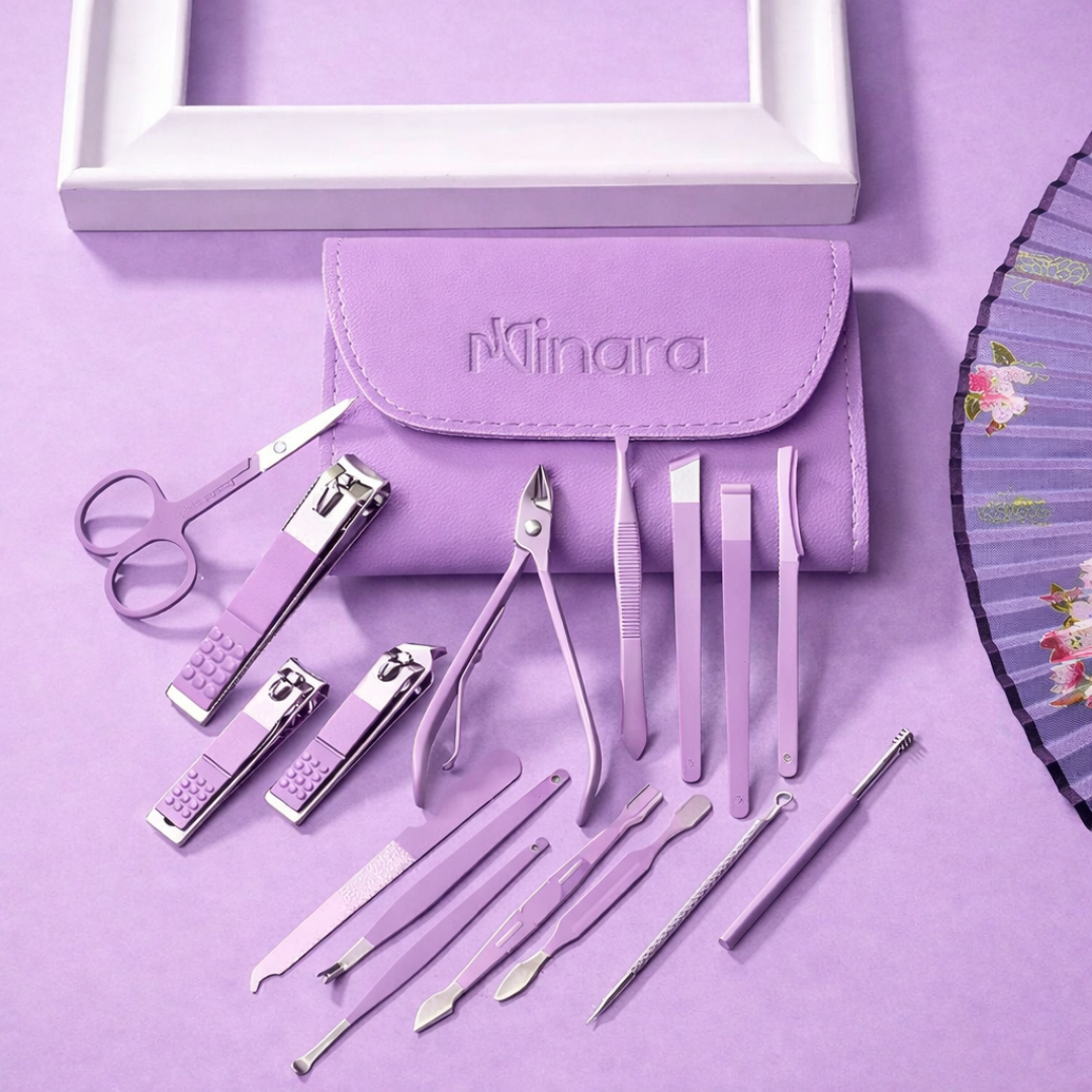 MINARA 16in1 Manicure-Pedicure Grooming Kit - Purple