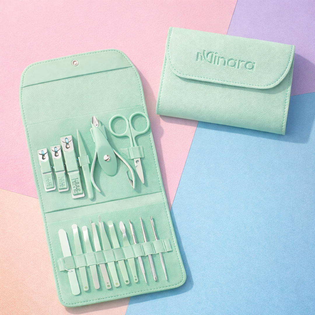 MINARA 16in1 Manicure-Pedicure Grooming Kit - Green