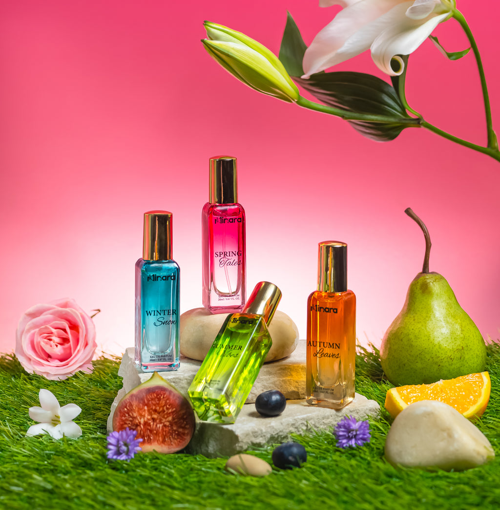 MINARA Luxury Woman Eau De MINARA Parfum Gift Set 4x20 ml for Women - Fragrance for Every Season