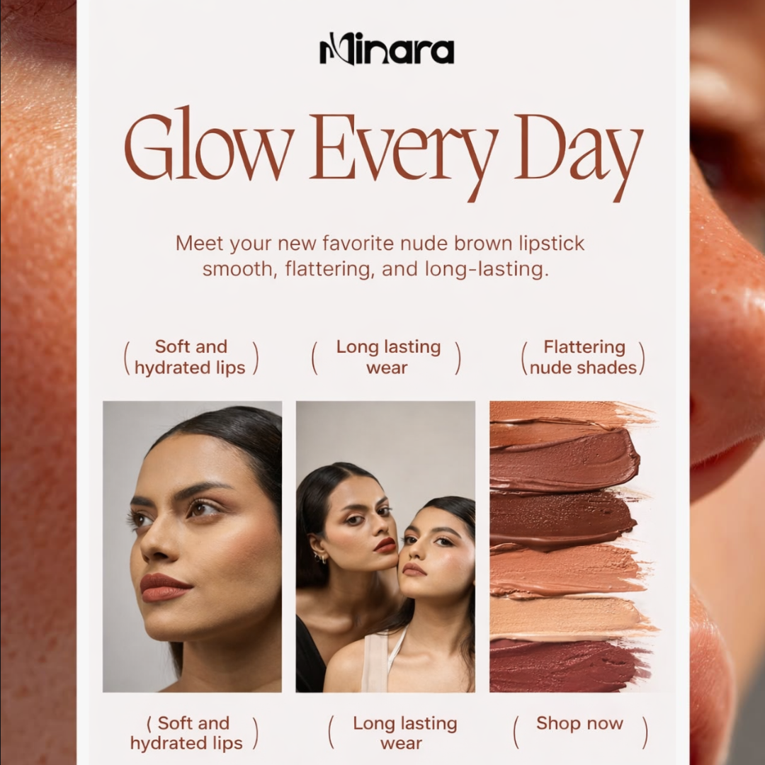 MINARA Liquid Lipstick - Nude Palette (Pack of 6)