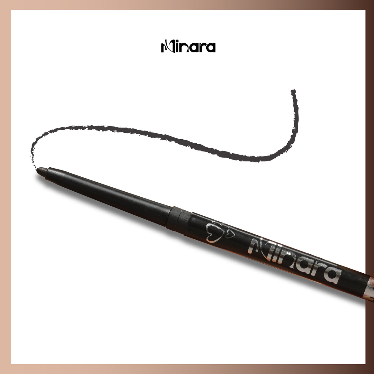 MINARA Kajal - Richly Pigmented | Sweat Proof | Lasts Up To 16HRS (Black)